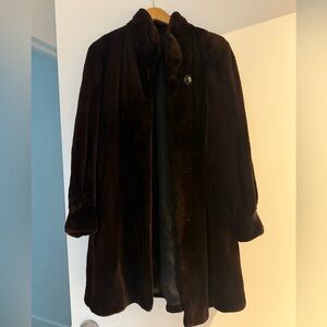Royal Saga Mink Brown Fur Coat